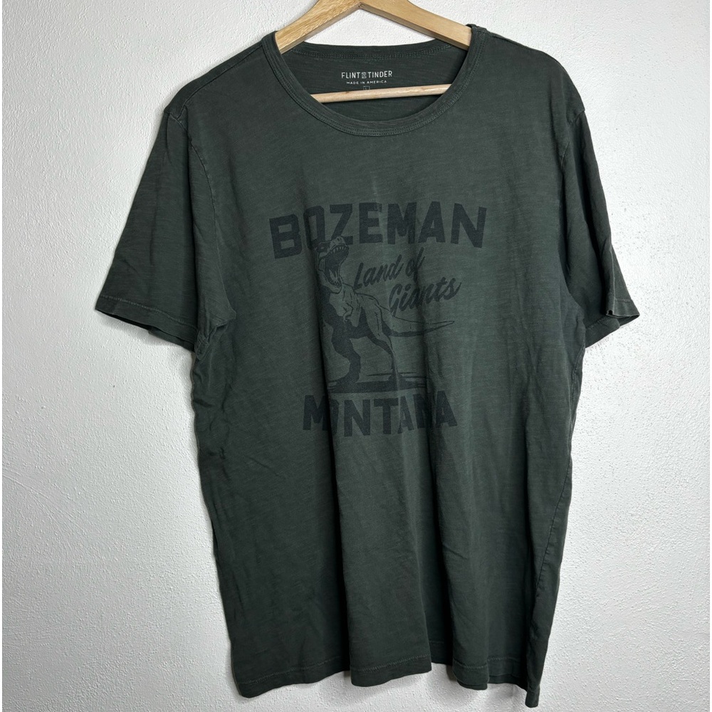 Flint and tinder Montana short sleeve t shirt men’s size large green